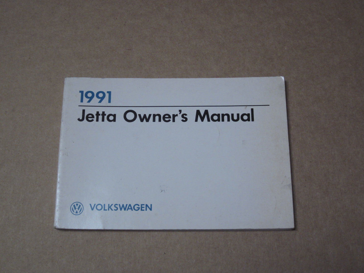 1991 Volkswagen Jetta Factory Owners Manual