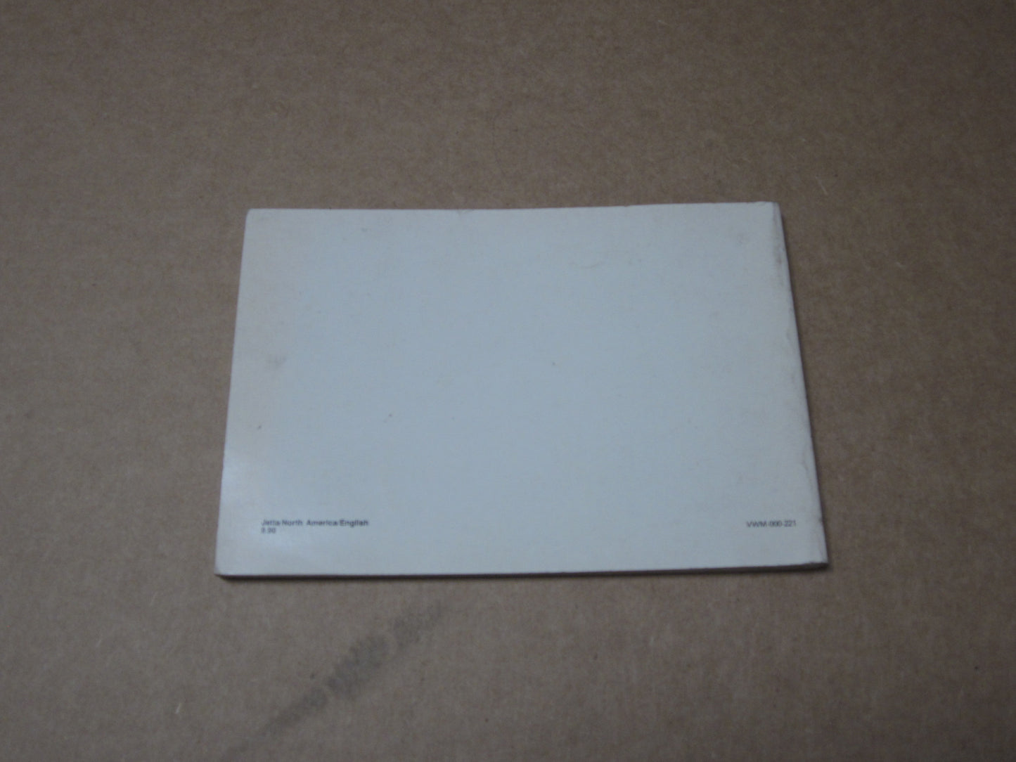 1991 Volkswagen Jetta Factory Owners Manual