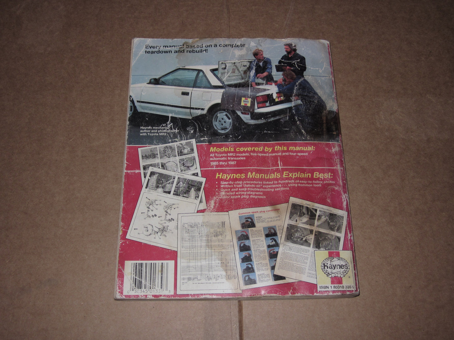 85 86 87 Toyota MR2 Automotive Repair Manual