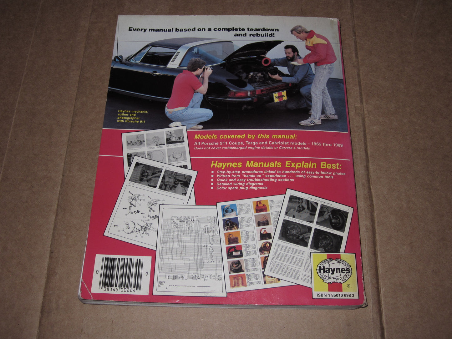 65-89 Porsche 911 Coupe Targa & Cabriolet Repair Manual