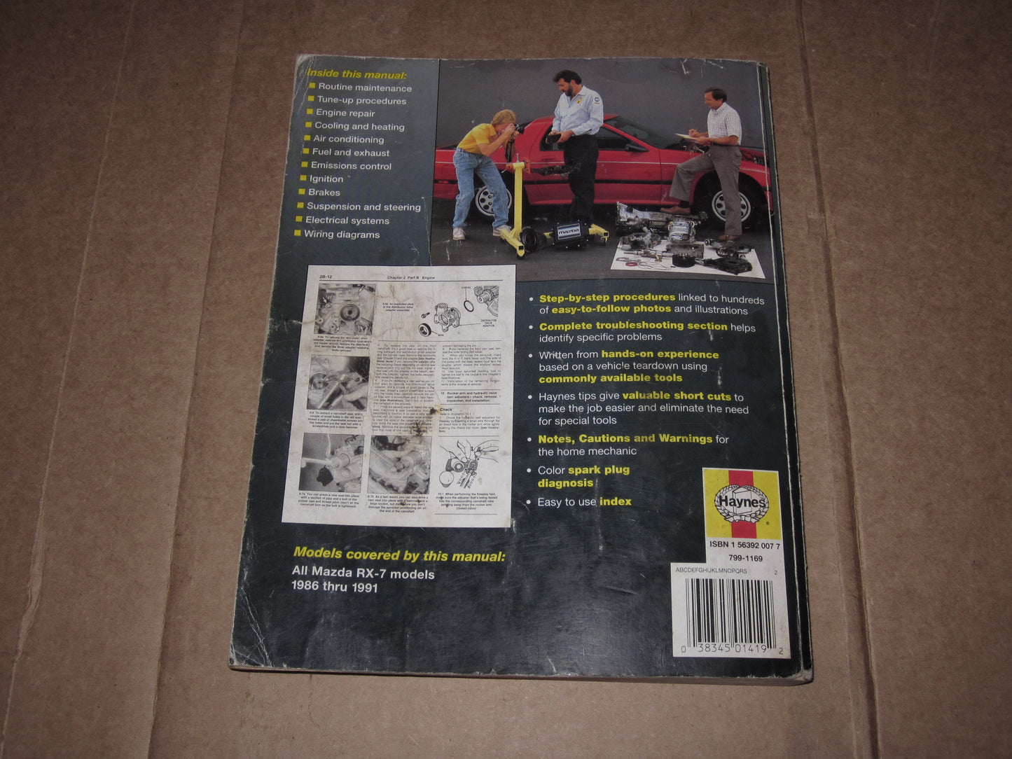 86 87 88 89 90 91 Mazda RX7 Repair Manual