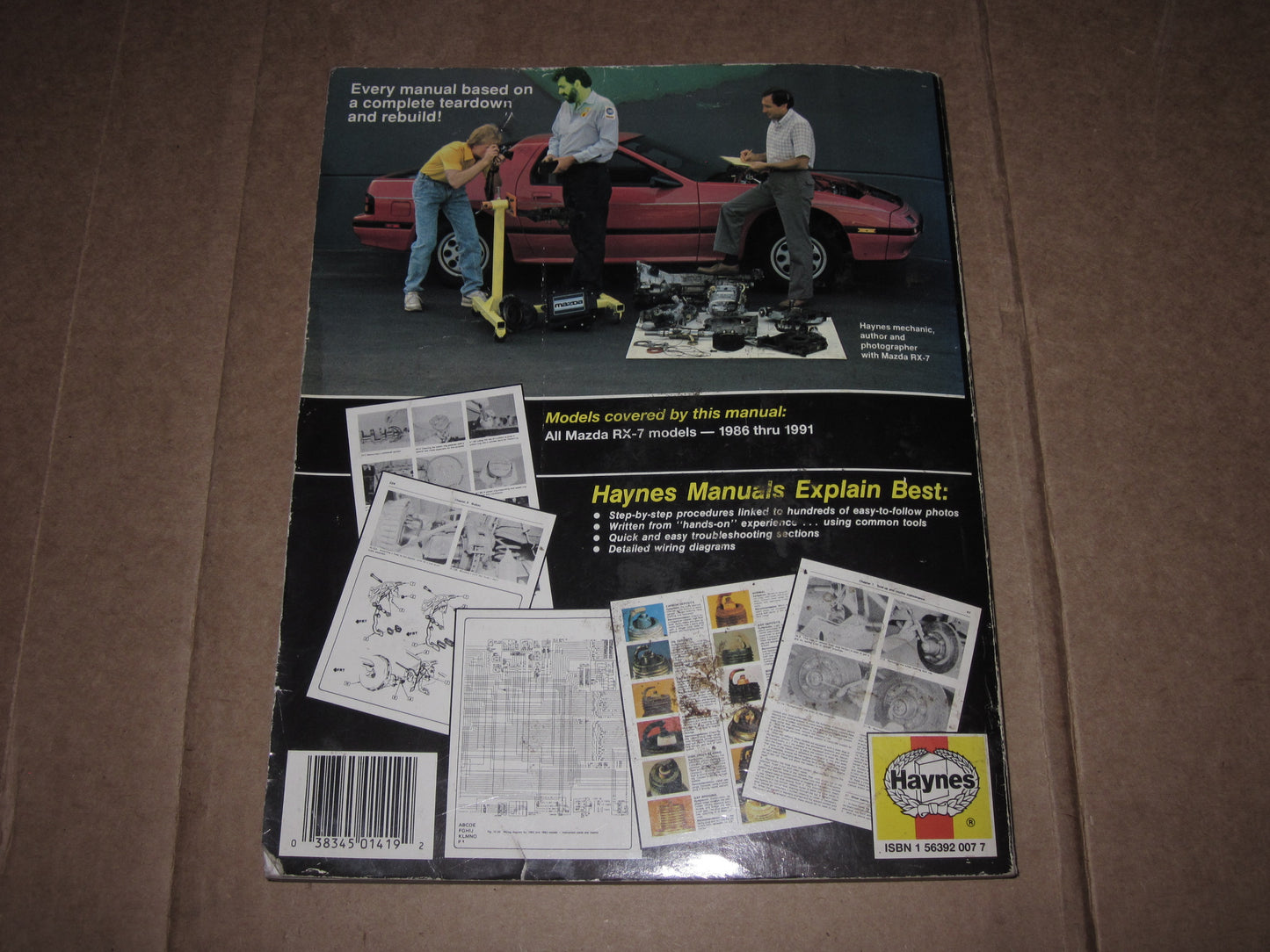 86 87 88 89 90 91 Mazda RX7 Repair Manual