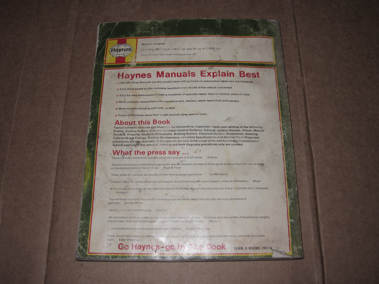 73 74 75 76 77 78 79 Audi Fox Owners Workshop Manual