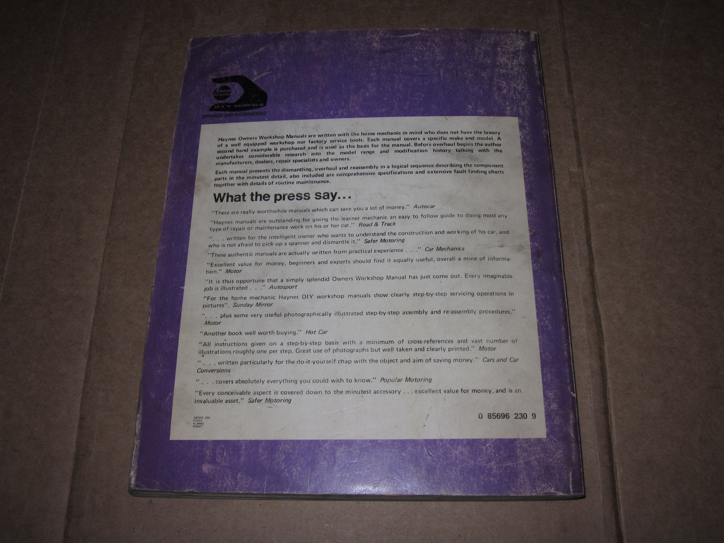 69 70 71 72 73 74 Toyota Corona & Mark II Owners Workshop Manual