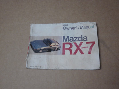 84 Mazda RX7 Factory Owners Manual