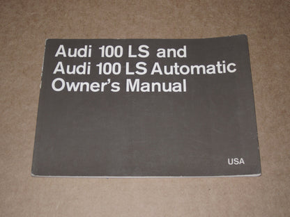 Audi 100 LS Factory Owners Manual