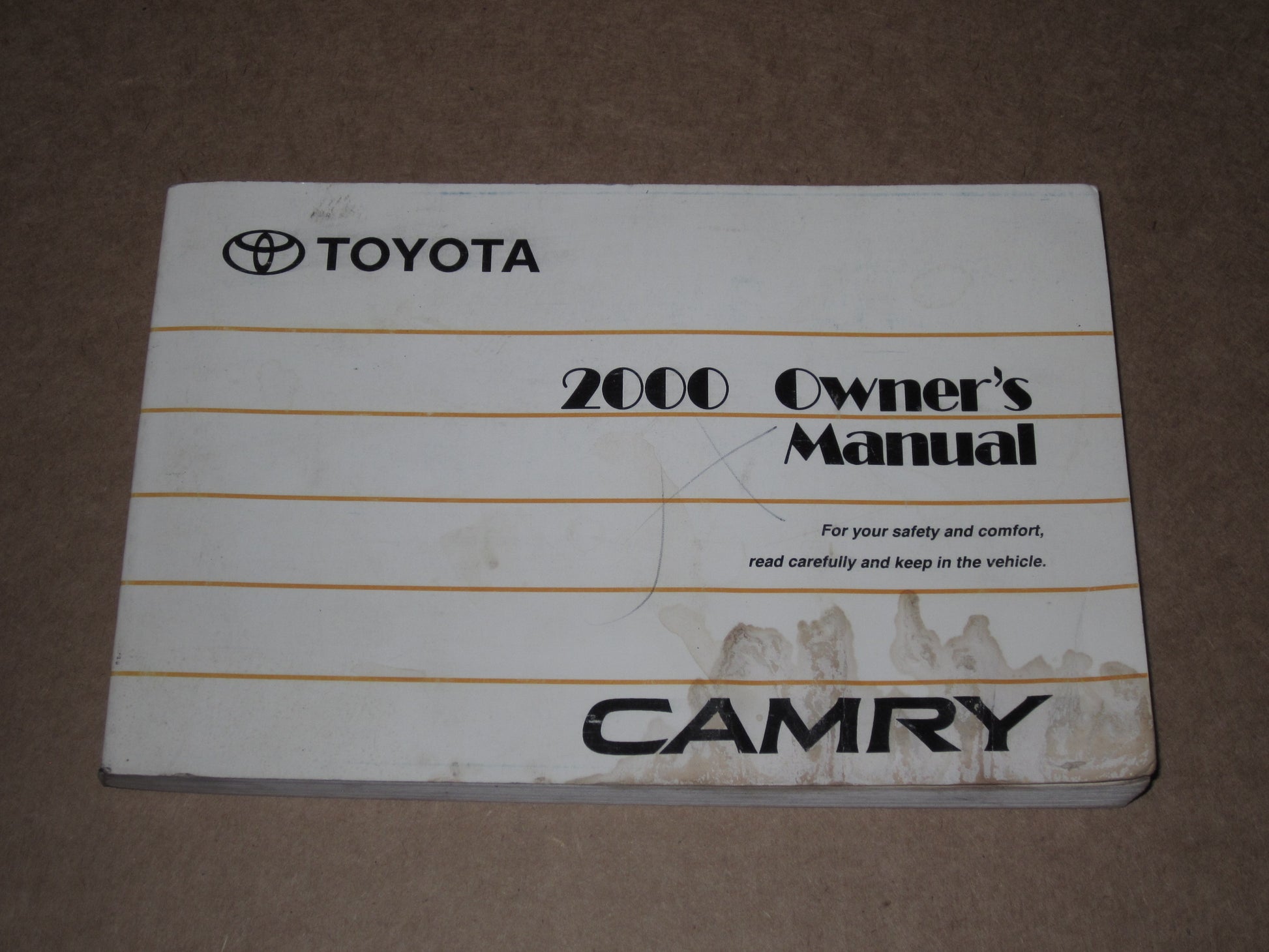 2000 Toyota Camry Factory Owners Manual
