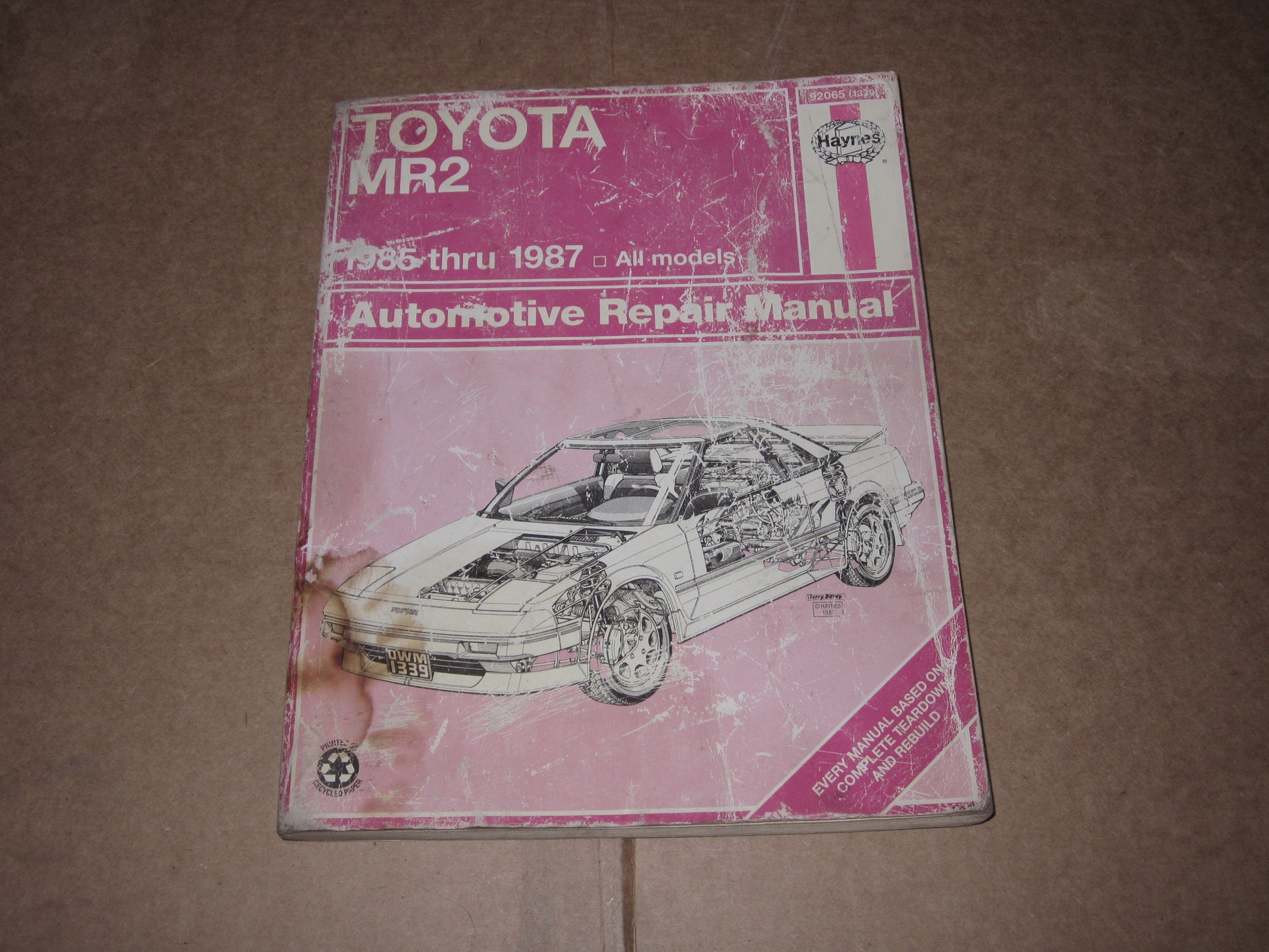 85 86 87 Toyota MR2 Automotive Repair Manual