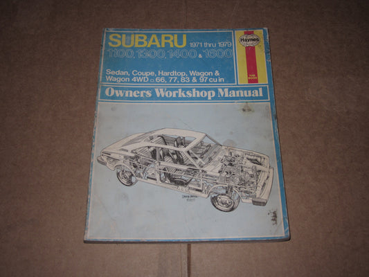 71-79 Subaru 1100 1300 1400 1600 Owners Workshop Manual