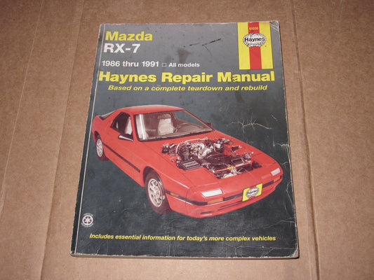 86 87 88 89 90 91 Mazda RX7 Repair Manual